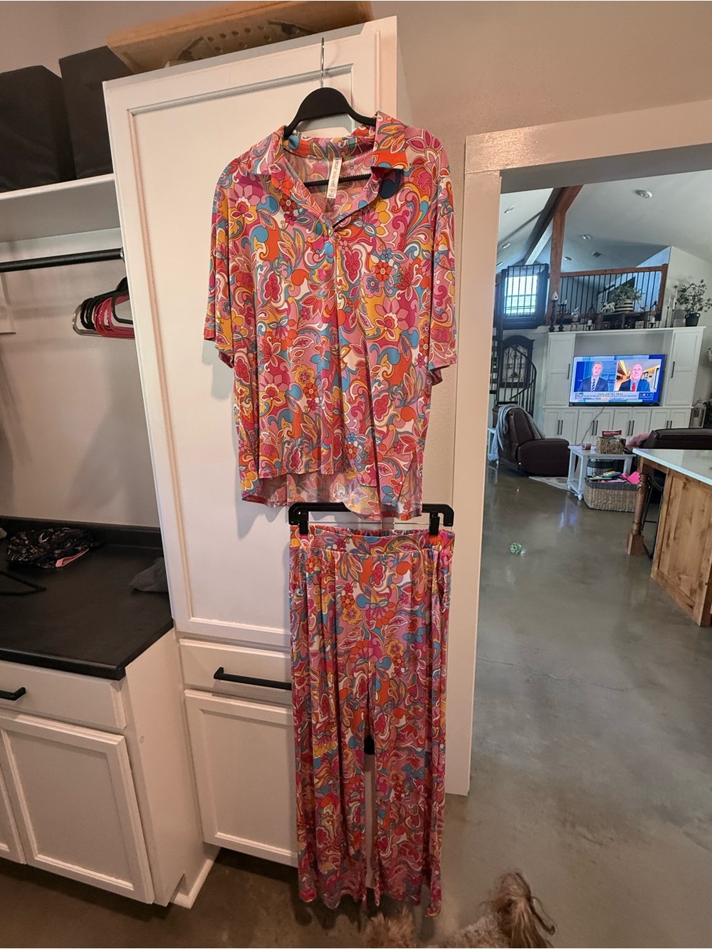 Women's Pink Paisley Two-Piece Resort Set